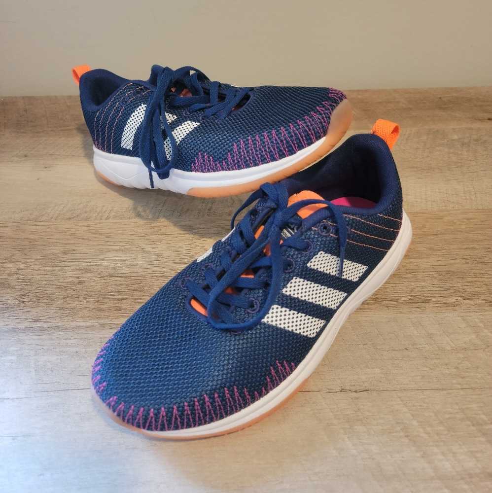 Adidas Navy & Orange Cloudfoam Super Flex Sneakers